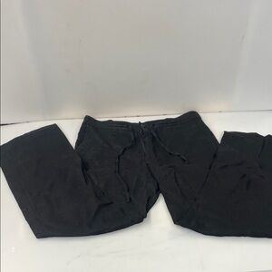 H&M women’s black linen drawstring, slacks size 34